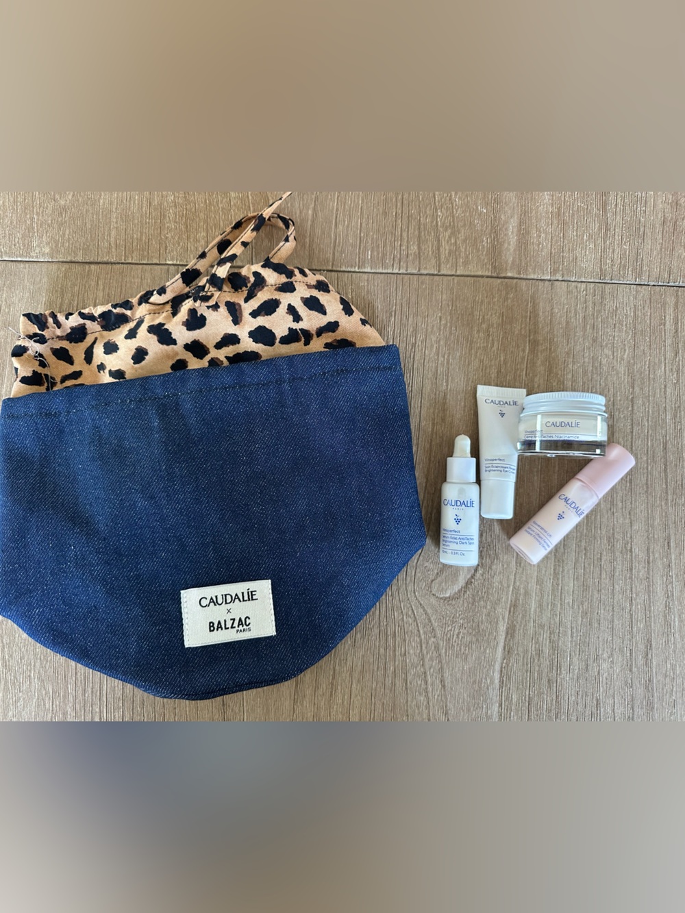 Caudalie Vinoperfect travel size products and bag. Never used Brand New!!